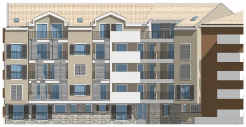Architectural rendering of the residential building facade. - image 9