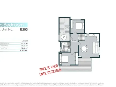 Sale, two bedroom apartment, 56m², Donja Lastva, Tivat - image 5