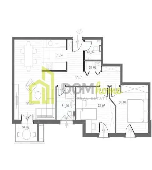Prodaja, dvosoban stan, 73m², Tološi, Podgorica