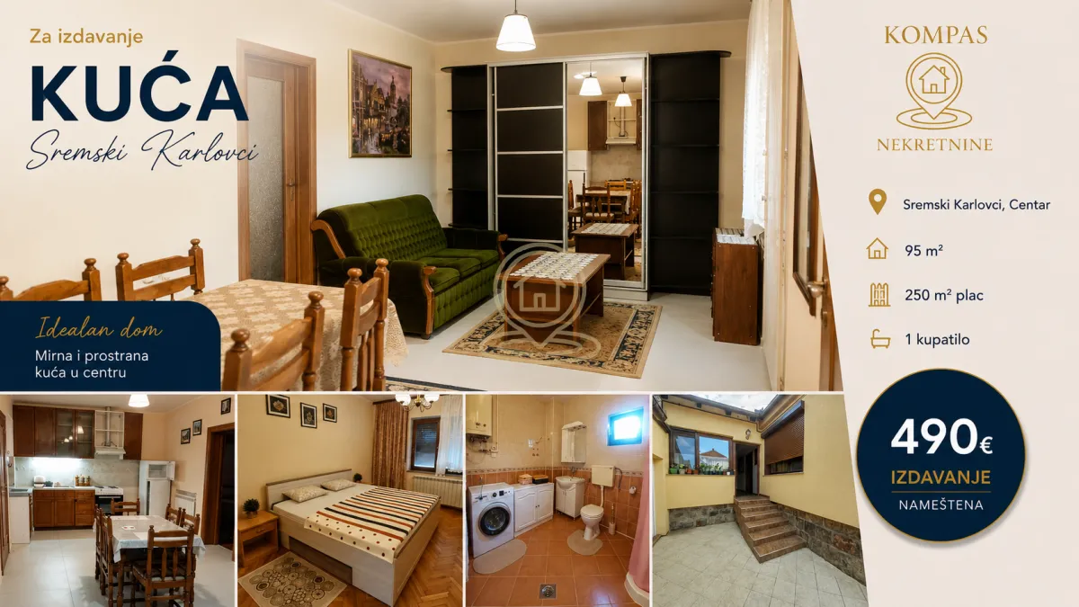 Rent, house, 95m², Sremski Karlovci, Novi Sad