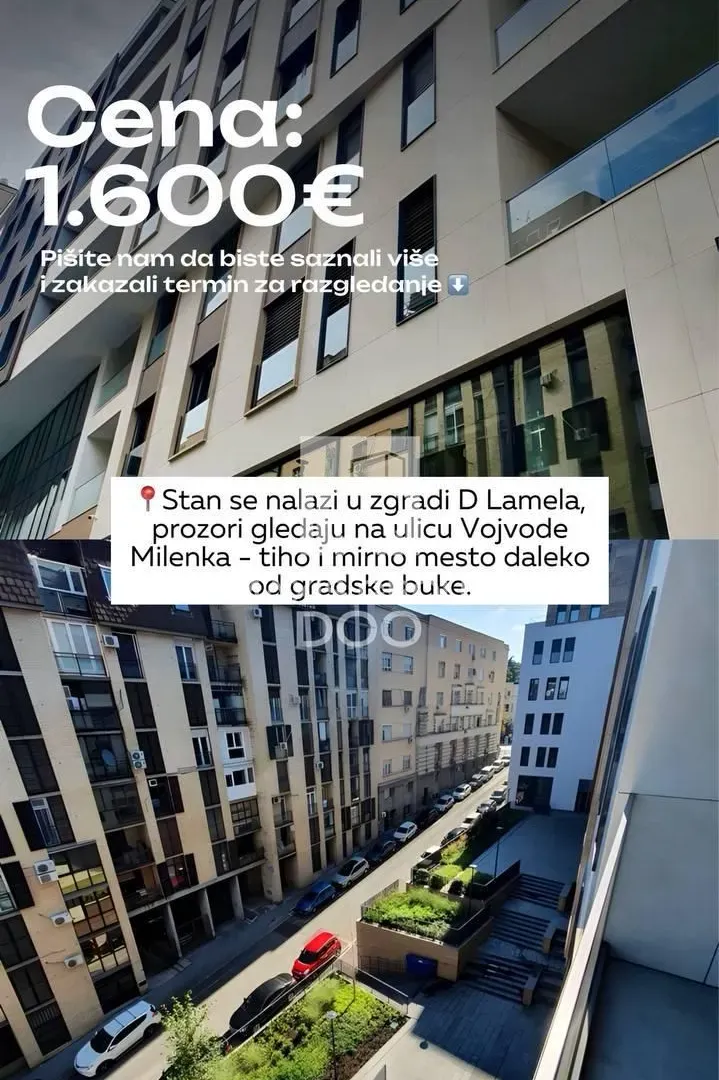 Rent, four bedroom apartment, 67m², Savski Venac, Beograd