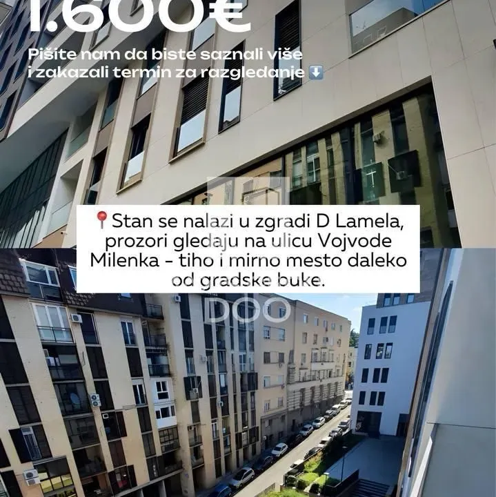 Izdavanje, četvorosoban stan, 67m², Savski Venac, Beograd