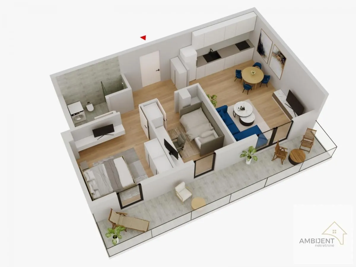 Sale, two bedroom apartment, 66m², Novi Beograd Sve Podlokacije, Beograd