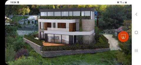 Spoljni izgled moderne višespratne kuće sa terasama i uređenim dvorištem. - image 6