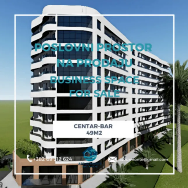 Prodaja, poslovni prostor, 49m², Centar, Bar