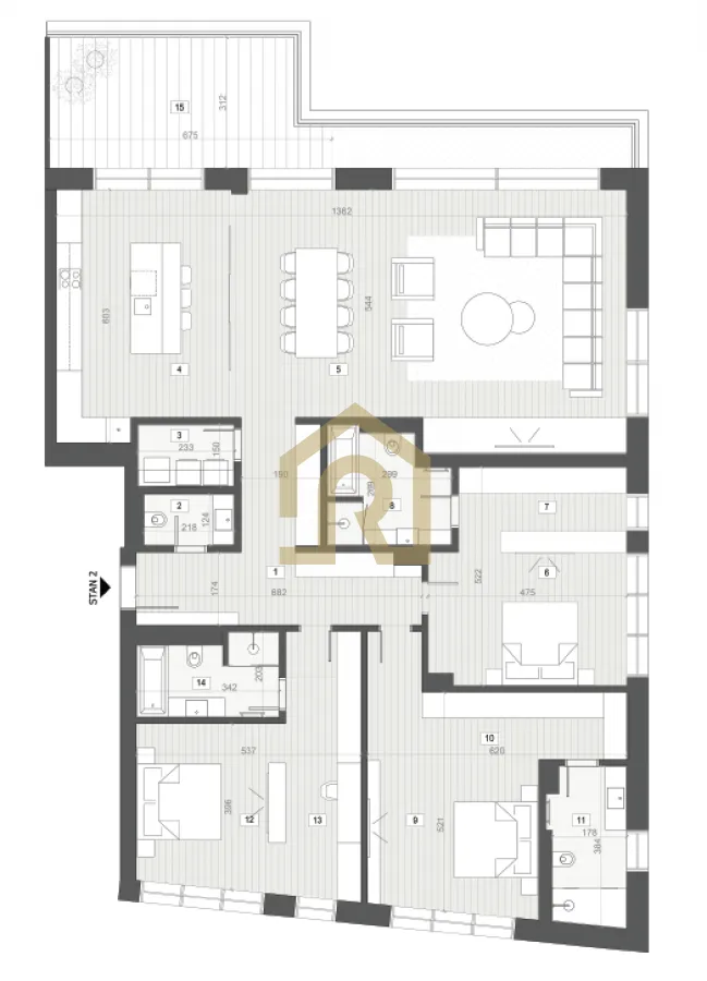 Sale, four bedroom apartment, 220m², Savski Venac, Beograd