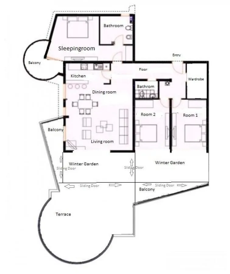 Sale, four bedroom apartment, 240m², Dobre Vode, Bar