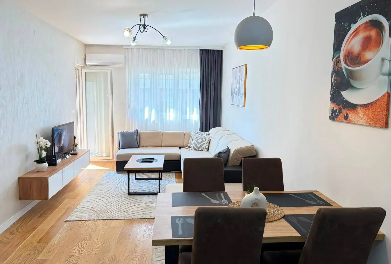 Rent, one bedroom apartment, 47m², Central Point, Podgorica