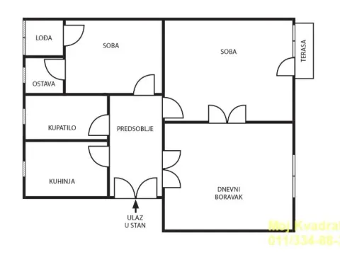 Sale, three bedroom apartment, 66m², Savski Venac, Beograd - image 19