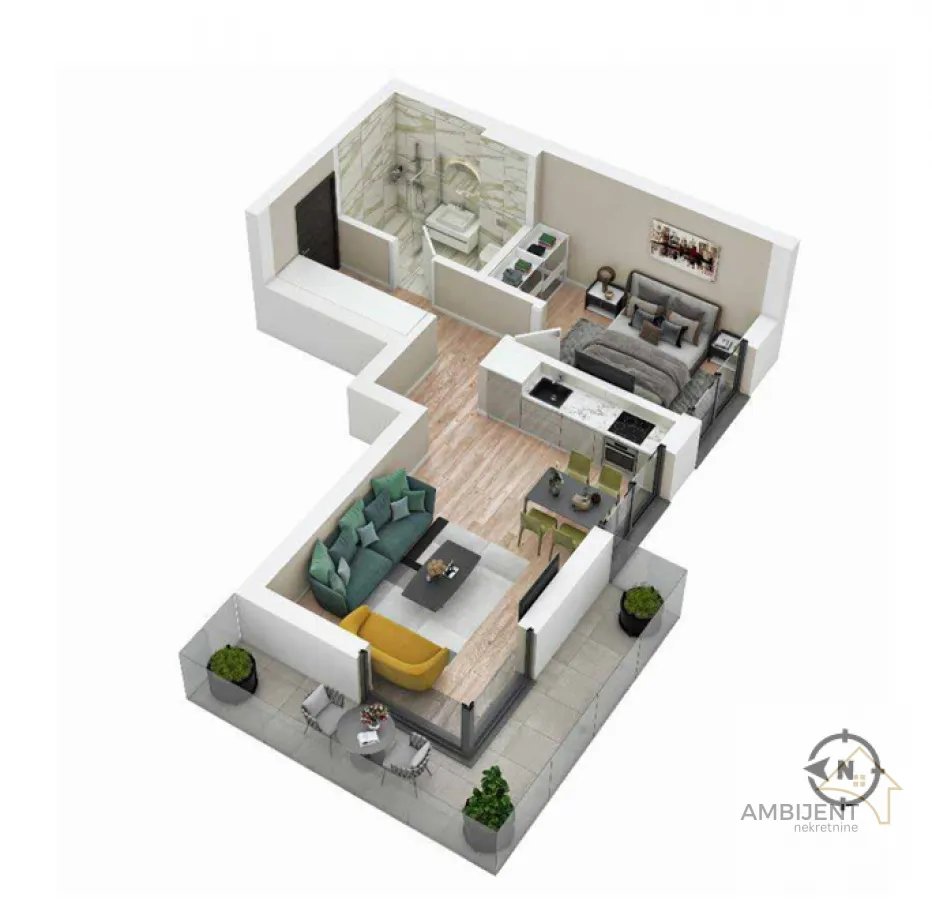 Prodaja, dvosoban stan, 56m², Centar Sve Podlokacije, Beograd