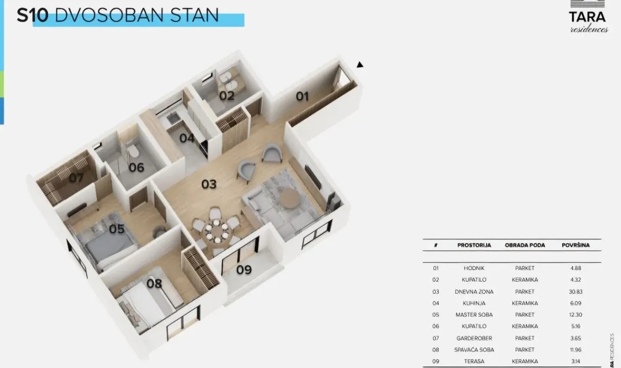 Sale, two bedroom apartment, 83m², Kolašin, Crna Gora