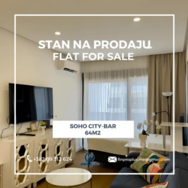 Sale, one bedroom apartment, 64m², Soho City, Bar