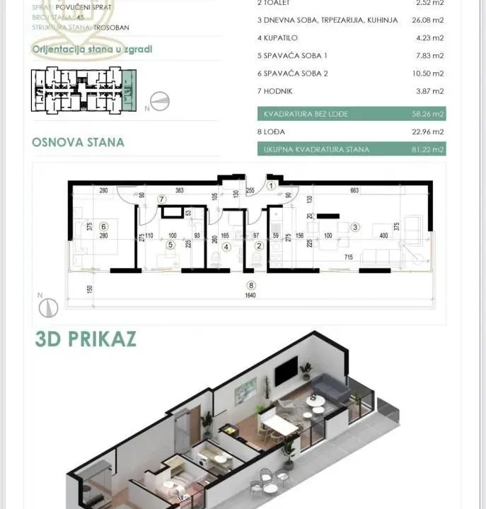 Prodaja, trosoban stan, 82m², Cvetanova Ćuprija, Zvezdara Sve Podlokacije
