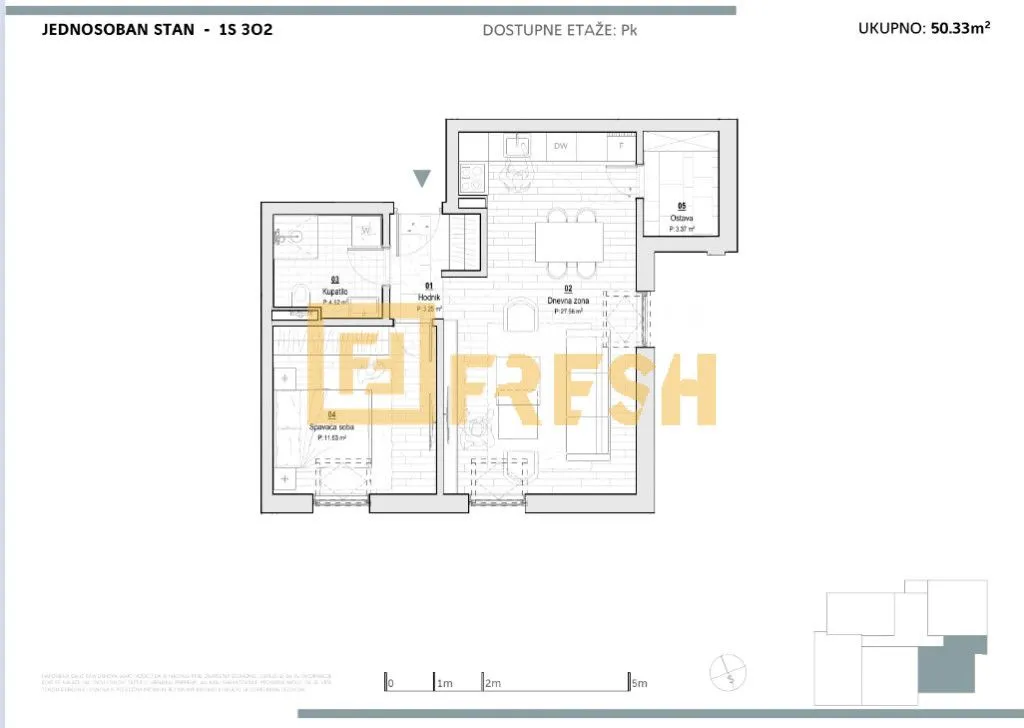 Prodaja, jednosoban stan, 50m², Kolašin, Crna Gora