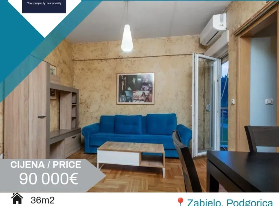 Sale, one bedroom apartment, 36m², Zabjelo, Podgorica