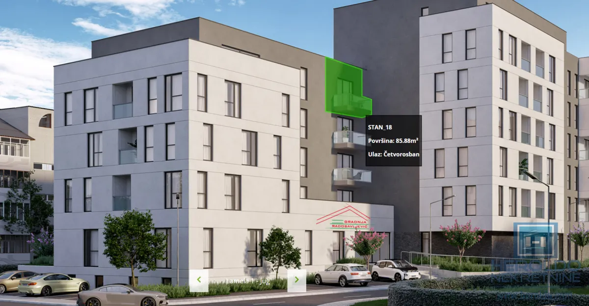 Prodaja, četvorosoban stan, 85m², Aerodrom, Kragujevac