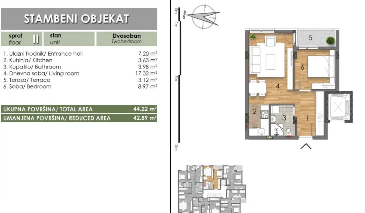 Prodaja, dvosoban stan, 43m², Bulevar Oslobodjenja, Novi Sad Sve Podlokacije