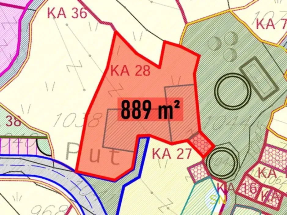 Prodaja, plac, 889m², Kuljače, Budva