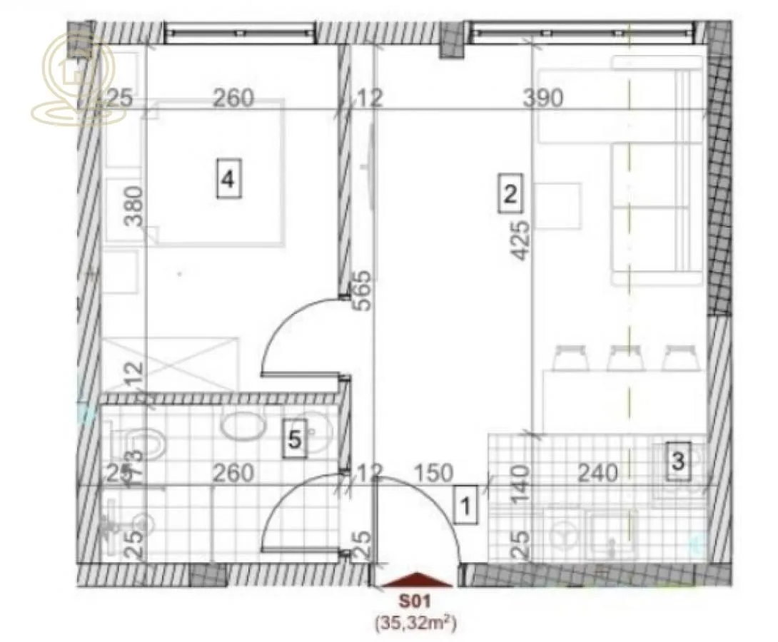 Prodaja, dvosoban stan, 41m², Petrovaradin, Novi Sad