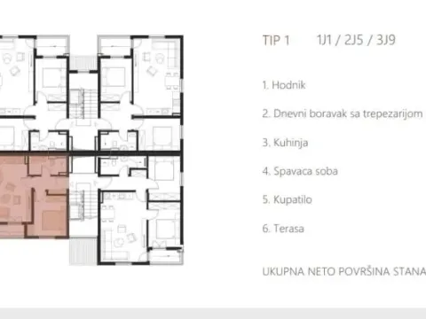 Sale, one bedroom apartment, 42m², Masline, Podgorica - image 3