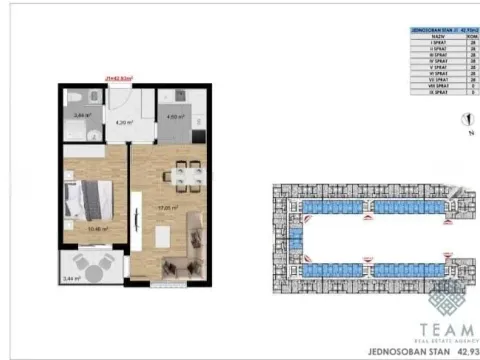 Prodaja, jednosoban stan, 43m², Stari Aerodrom, Podgorica - image 3