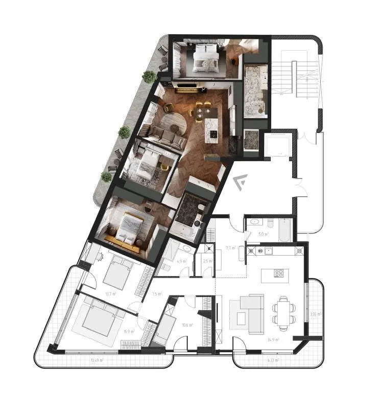 Prodaja, trosoban stan, 103m², Bar, Crna Gora
