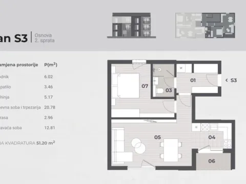 Prodaja, jednosoban stan, 48m², Tivat, Crna Gora - image 11
