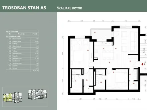 Prodaja, trosoban stan, 93m², Kotor, Crna Gora - image 8