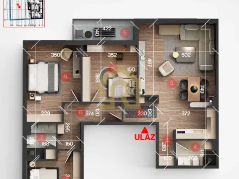 Sale, four bedroom apartment, 98m², Cvetkova Pijaca, Zvezdara Sve Podlokacije - image 4