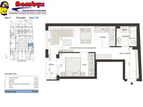 Prodaja, dvosoban stan, 44m², Centar, Novi Sad - image 3