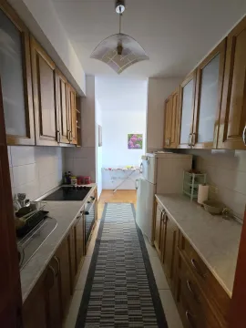 Manja kuhinja sa drvenim elementima i ugradnim kućnim aparatima. - image 6