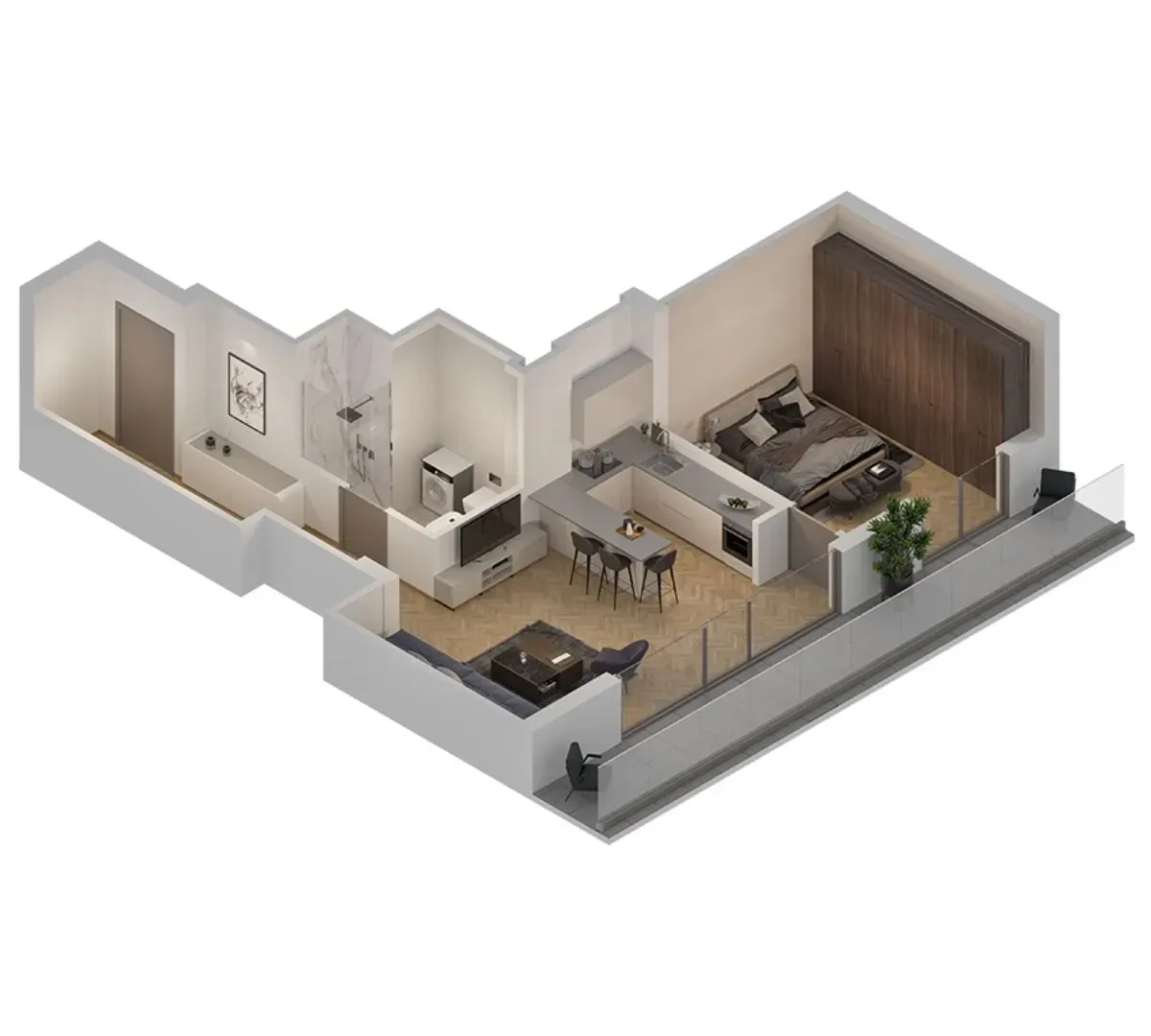 Sale, two bedroom apartment, 68m², Crveni Krst, Beograd
