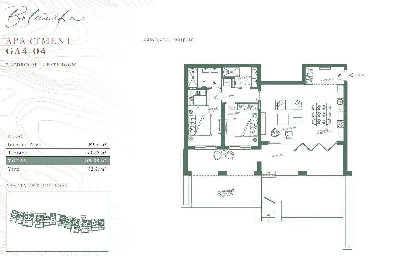 Sale, two bedroom apartment, 119m², Luštica, Tivat