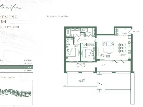 Sale, two bedroom apartment, 119m², Luštica, Tivat - image 20