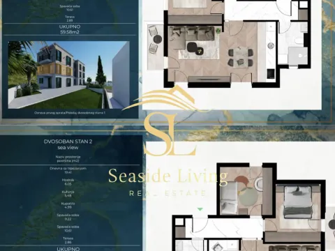 Prodaja, dvosoban stan, 60m², Kava, Tivat - image 3