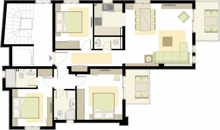 Prodaja, četvorosoban stan, 86m², Bečići, Budva