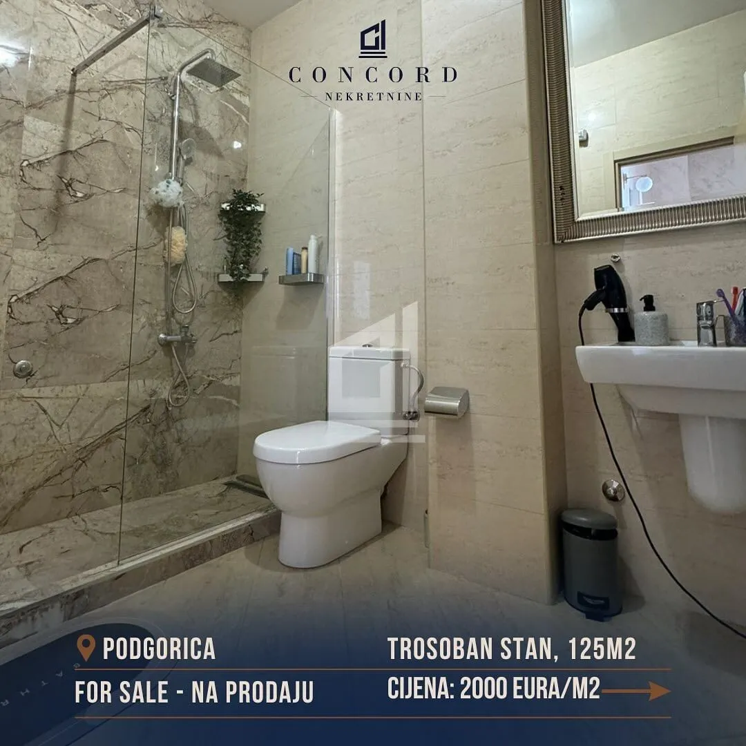 Prodaja, trosoban stan, 125m², Momišići, Podgorica