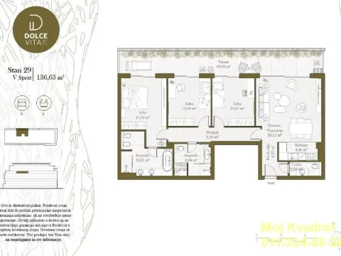 Sale, four bedroom apartment, 137m², Tošin bunar, Novi Beograd Sve Podlokacije