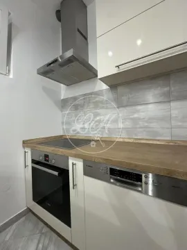 View of a part of the equipped kitchen with built-in appliances and kitchen cabinets. - image 6