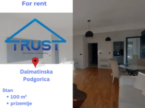 Izdavanje, dvosoban stan, 100m2, Dalmatinska ulica, Podgorica Izdavanje, dvosoban stan, 100m2, Dalmatinska ulica, Podgorica