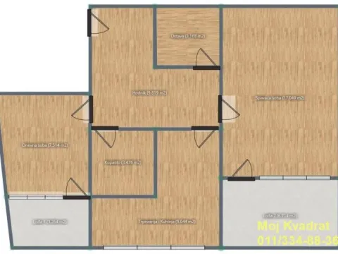 Sale, three bedroom apartment, 66m², Konjarnik, Voždovac Sve Podlokacije - image 14