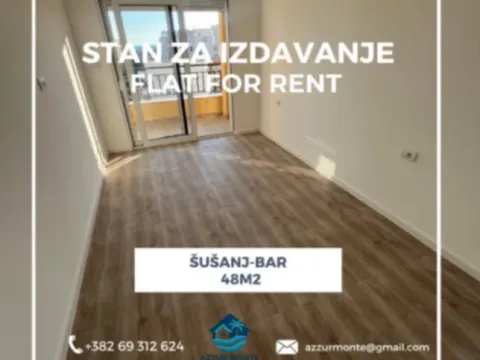 Izdavanje, jednosoban stan, 48m², Šušanj, Bar - image 1