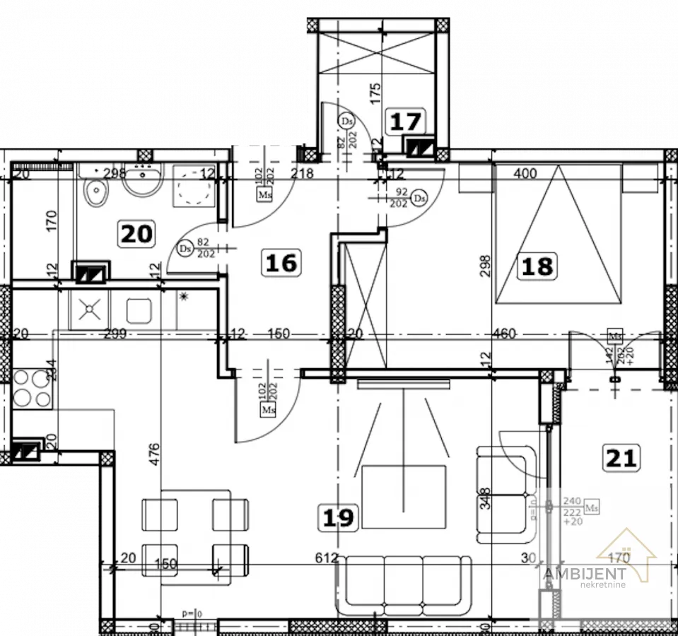 Sale, two bedroom apartment, 58m², Pančevo, Srbija