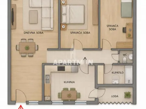 Sale, three bedroom apartment, 69m², Stari Merkator, Novi Beograd Sve Podlokacije - image 17