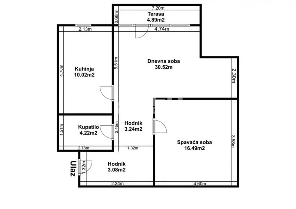 Prodaja, dvosoban stan, 73m², Stari Grad, Beograd