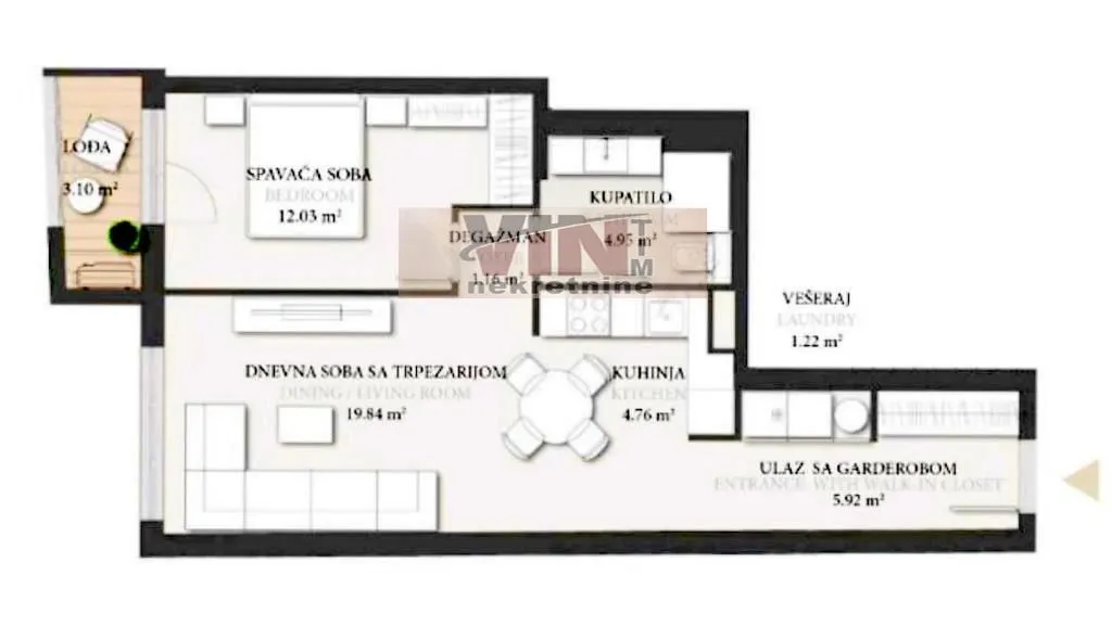 Prodaja, dvosoban stan, 53m², Autokomanda, Voždovac Sve Podlokacije