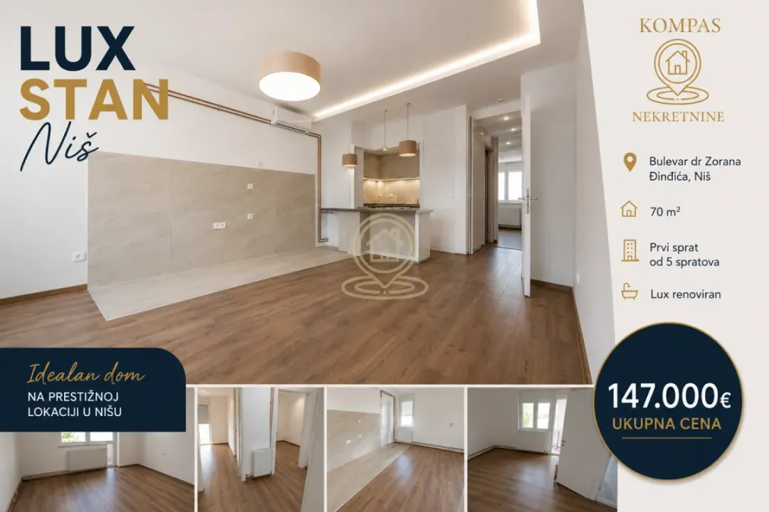 Prodaja, dvosoban stan, 70m², Medijana, Niš