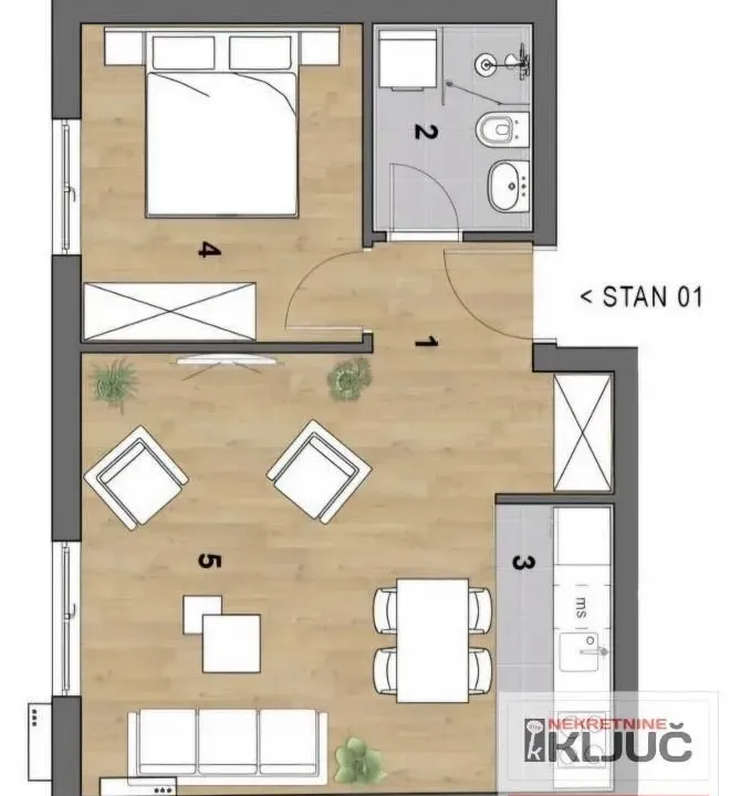 Prodaja, jednosoban stan, 40m², Bulevar patrijarha Pavla, Novi Sad Sve Podlokacije