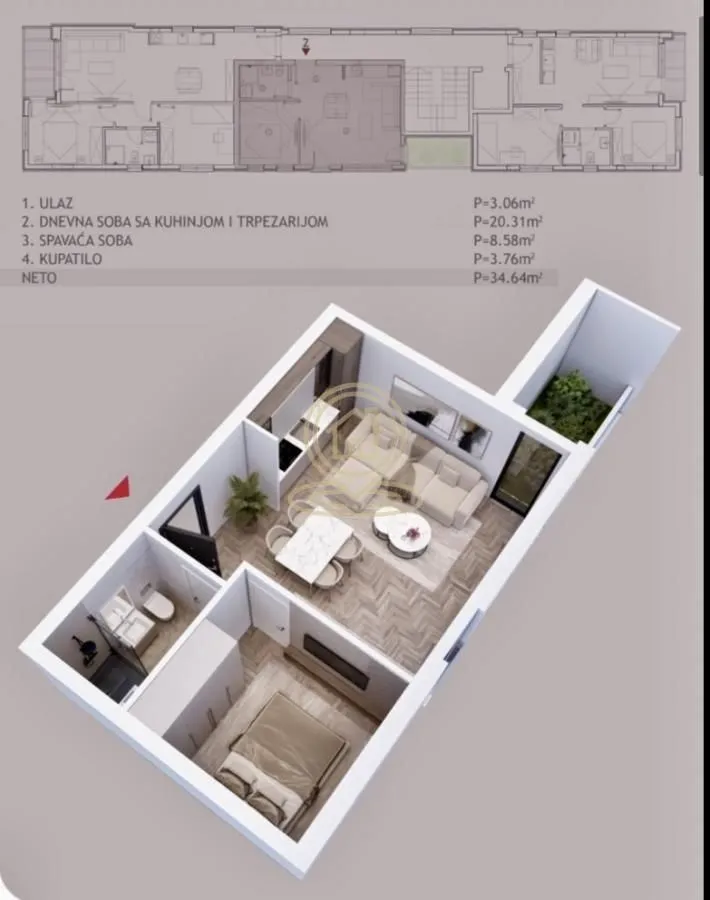 Prodaja, jednosoban stan, 40m², Palilula, Niš