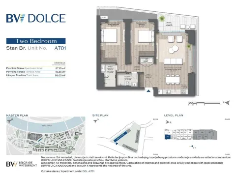 Sale, three bedroom apartment, 98m², Beograd Na Vodi, Beograd - image 9